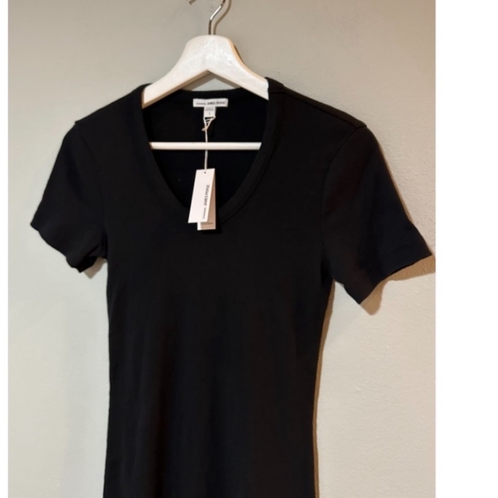 James Perse Tee Shirt Dress in Black- XS. - Picture 4 of 6